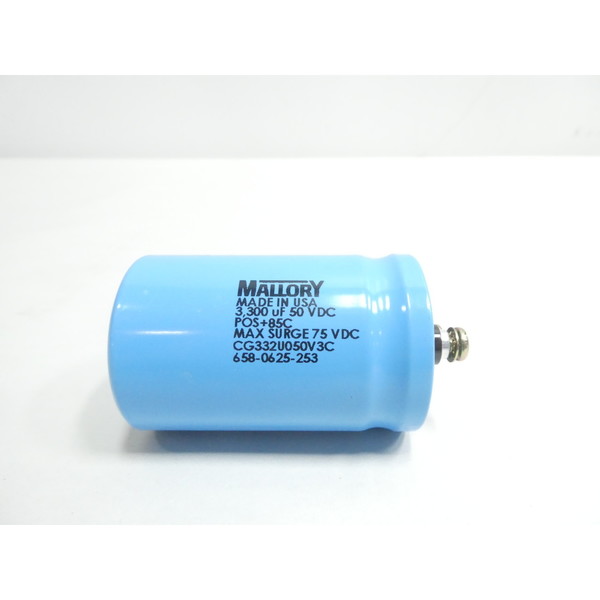 Mallory 3300UF 50V-DC CAPACITOR CG332U050V3C